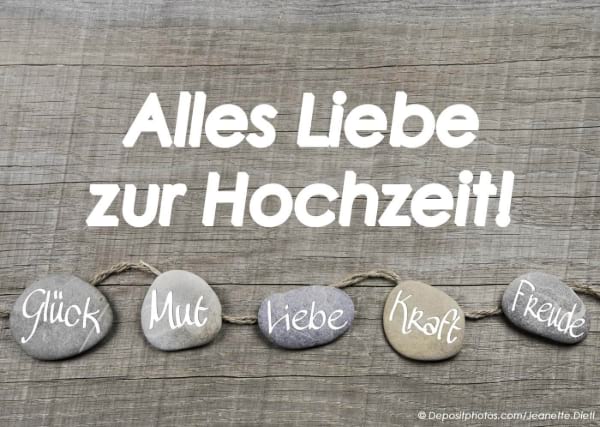 Persönliche Glückwünsche zur Hochzeit von den Eltern