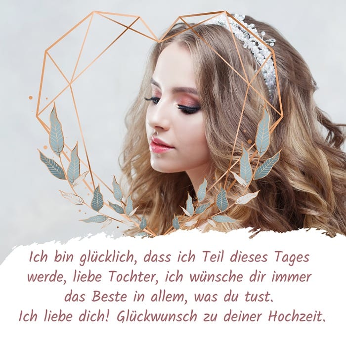 Schöne Brautmutter Glückwünsche zur Hochzeit für Tochter und Schwiegersohn für Karten