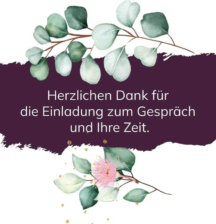 Danke für die Einladung zum Vorstellungsgespräch