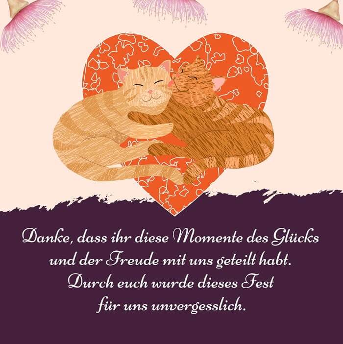 Danke für die Einladung zur Hochzeit für Freunde