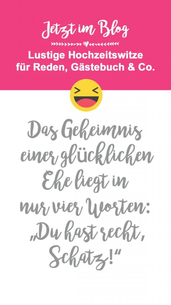 Lustige Sprüche zur Hochzeit