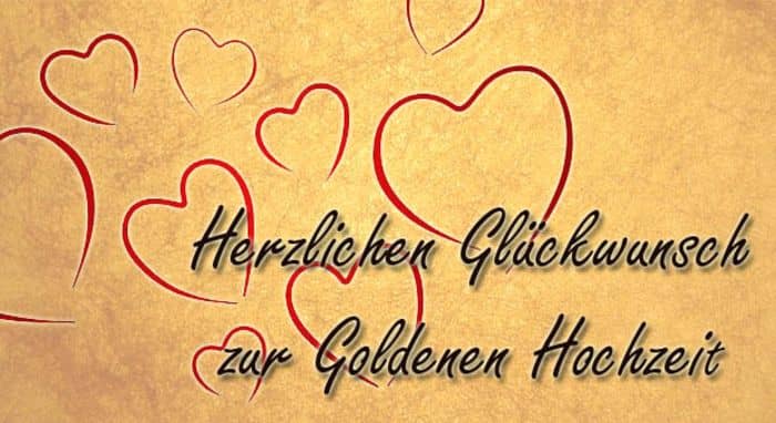 Herzliche Glückwünsche zum 50. Hochzeitsjubiläum!
